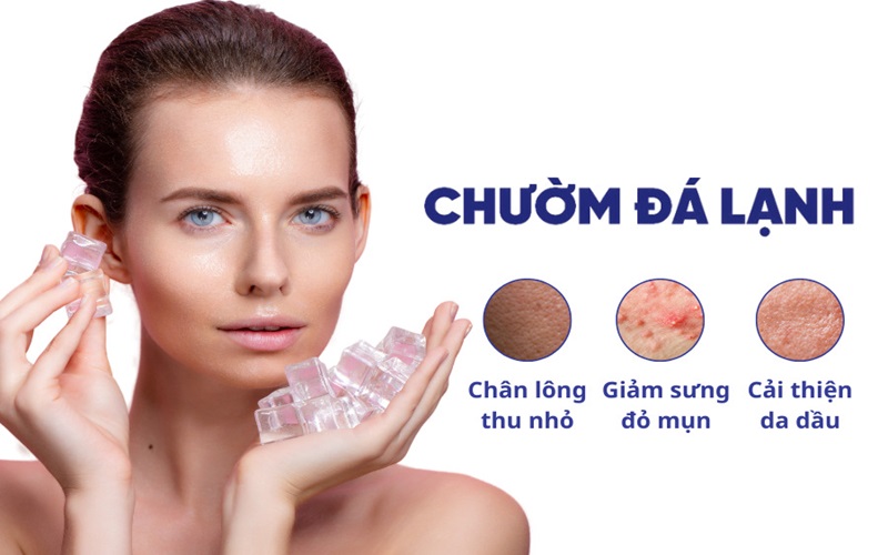 Chườm đá lạnh là một trong những phương pháp giảm mụn viêm sưng hữu hiệu